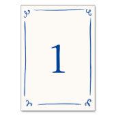 Whimsical Hand getrokken Navy blauw Kaart (Achterkant)