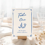Whimsical Hand getrokken Navy blauw Kaart<br><div class="desc">Dit schattige ontwerp is voorzien van handgetekende elementen en een grillige,  gedurfde tekst.</div>