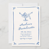 Whimsical Hand getrokken Navy Blue Bachelorette Kaart (Voorkant)