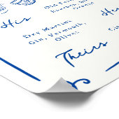 Whimsical Hand getrokken Navy Signature Drinken Poster (Hoek)