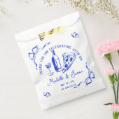 Whimsical Hand getrokken Pizza Franse boog Dank u Bedankzakje (Gezegeld)