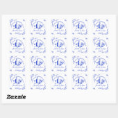 Whimsical Hand getrokken Pizza Franse boog Dank u Vierkante Sticker (Vel)