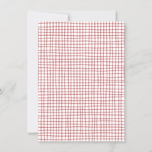 Whimsical Hand getrokken Pizza & Wijn Vrijgezellen Kaart (Achterkant)