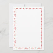 Whimsical Hand getrokken Pizza & Wijn Vrijgezellen Kaart (Achterkant)