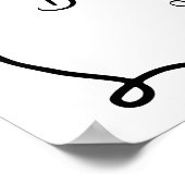 Whimsical Hand getrokken Pizza Wijn Vrijgezellenfe Poster (Hoek)