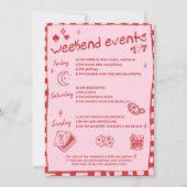 Whimsical Hand getrokken Poker Bachelorette Party Kaart (Achterkant)