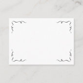 Whimsical Hand getrokken QR Code Wedding Details Informatiekaartje (Achterkant)