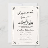 Whimsical Hand getrokken repetitie diner Kaart (Voorkant)