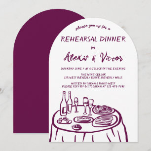 Whimsical Hand getrokken repetitie Dinner Table Cu Kaart