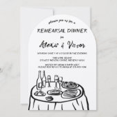 Whimsical Hand getrokken repetitie Dinner Table Cu Kaart (Voorkant)