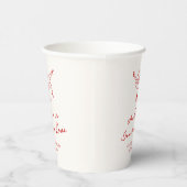 Whimsical Hand getrokken rode vrijgezelle Papieren Bekers (Rechts)