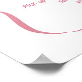 Whimsical Hand getrokken Roze Late Night Luiers te Poster (Hoek)