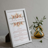 Whimsical Hand Getrokken Script bruiloft Menu Post Poster