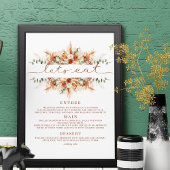Whimsical Hand Getrokken Script bruiloft Menu Post Poster