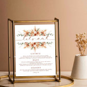 Whimsical Hand Getrokken Script bruiloft Menu Post Poster