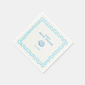 Whimsical Hand getrokken Shell-Vrijgezellenfeest Servet (Hoek)