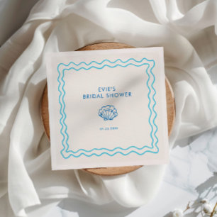 Whimsical Hand getrokken Shell-Vrijgezellenfeest Servet