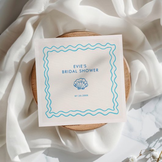 Whimsical Hand getrokken Shell-Vrijgezellenfeest Servet