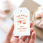 Whimsical Hand getrokken Sinaasappel Cocktail Bach Cadeaulabel