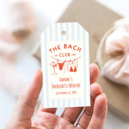 Whimsical Hand getrokken Sinaasappel Cocktail Bach Cadeaulabel