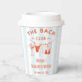 Whimsical Hand getrokken Sinaasappel Cocktail Bach Papieren Bekers (Achterkant)