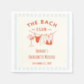 Whimsical Hand getrokken Sinaasappel Cocktail Bach Servet (Voorkant)