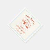 Whimsical Hand getrokken Sinaasappel Cocktail Bach Servet (Hoek)