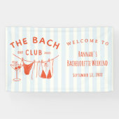 Whimsical Hand getrokken Sinaasappel Cocktail Bach Spandoek (Horizontaal)