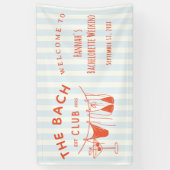 Whimsical Hand getrokken Sinaasappel Cocktail Bach Spandoek (Verticaal)