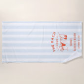 Whimsical Hand getrokken Sinaasappel Cocktail Bach Strandlaken (Voorkant)