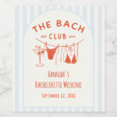 Whimsical Hand getrokken Sinaasappel Cocktail Bach Wijn Etiket (Enkel label)