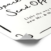 Whimsical Hand getrokken Sparkler Verstuur Poster (Hoek)