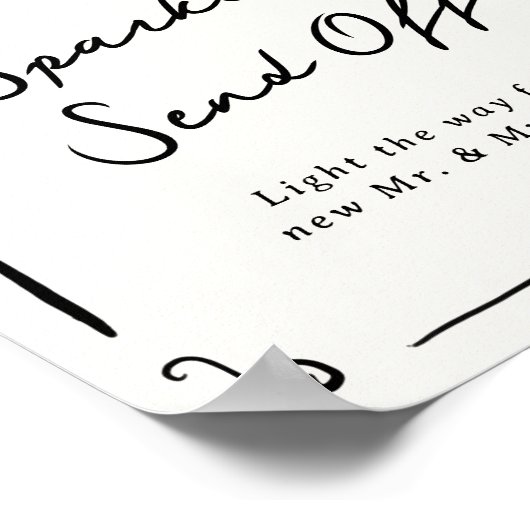 Whimsical Hand getrokken Sparkler Verstuur Poster (Hoek)