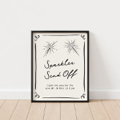 Whimsical Hand getrokken Sparkler Verstuur Poster