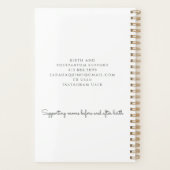 Whimsical Hand getrokken stijl Floral Doodle Doula Planner (Achterkant)