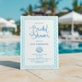 Whimsical Hand getrokken strand Vrijgezellenfeest Kaart