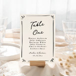 Whimsical Hand getrokken tafel Kaart<br><div class="desc">Dit schattige ontwerp is voorzien van handgetekende elementen en een grillige,  gedurfde tekst.</div>
