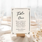 Whimsical Hand getrokken tafel Kaart