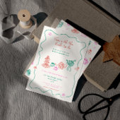 Whimsical Hand getrokken Tea Party Vrijgezellenfee Kaart