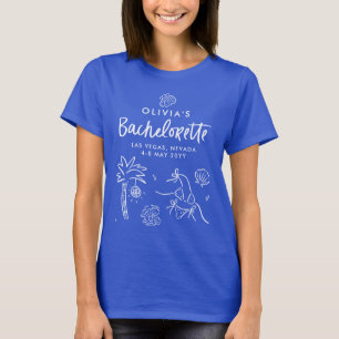 Whimsical hand getrokken toast op de kust t-shirt