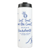 Whimsical hand getrokken toast op de kust thermosbeker (Voorkant)