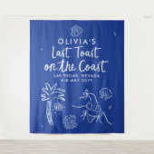 Whimsical hand getrokken toast op de kust wandkleed (Voorkant)