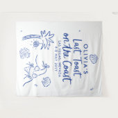 Whimsical hand getrokken toast op de kust wandkleed (Voorkant (horizontaal))
