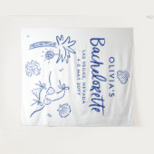 Whimsical hand getrokken toast op de kust wandkleed (Voorkant (horizontaal))