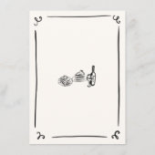 Whimsical Hand Getrokken Trouwen Dessert Menu (Achterkant)