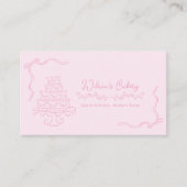 Whimsical Hand Getrokken Trouwtaart Bakary Busines Visitekaartje (Voorkant)