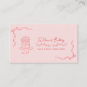 Whimsical Hand getrokken Trouwtaart Bakary Visitekaartje (Voorkant)