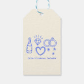 Whimsical Hand getrokken Vrijgezellenfeest Cadeaulabel (Achterkant)