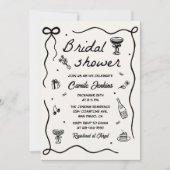 Whimsical Hand getrokken Vrijgezellenfeest Kaart (Voorkant)