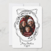 Whimsical Hand getrokken Vrolijke Kerstmis Familie Kaart (Voorkant)